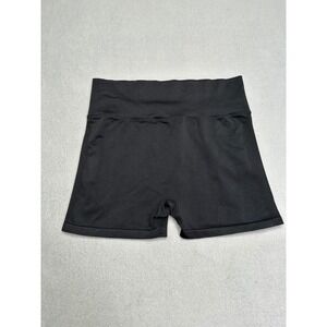 Pink Active Victoria's Secret Black Seamless High Waisted Booty Shorts Large